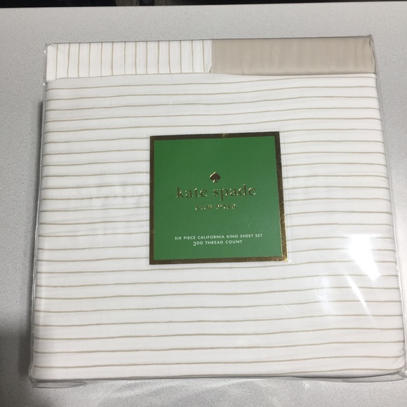 kate spade Bedding Kate Spade 6piece Sheet Set Stripe Flaxseed
